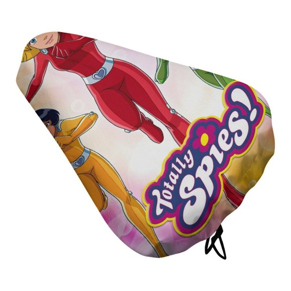 Totally Spies Funda de Asiento de Bicicleta Impermeable, Cojín Elástico Suave, Protector contra Lluvia, Polvo y UV