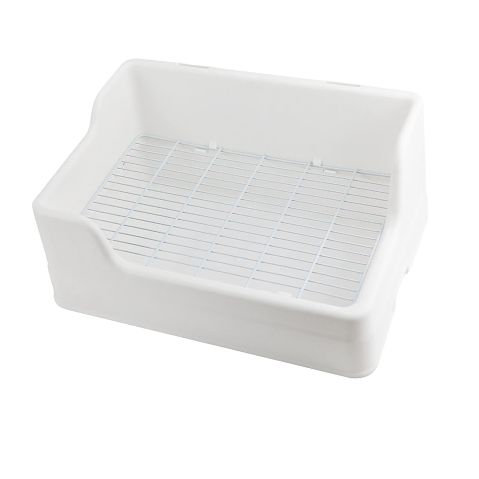 Caja De Arena Para Conejos, Baño Para Mascotas, Gato, Conejos, Conejito, Pequeño Animal, Orinal, Entrenador, Blanco