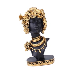 Bothyi - Estatua De Mujer Africana, Figura De Busto De Señora Creativa Para Decoración Del Hogar, Sala De Estar, Estilo A, Negro