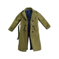 Magideal - 1/12 Escala Mujeres Hombres Figura Gabardina, Traje De Ropa De Muñeca Hecha A Mano, Ropa En Miniatura Para Figuras De Acción Masculinas Femeninas De 6 Verde