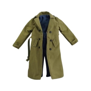 Magideal - 1/12 Escala Mujeres Hombres Figura Gabardina, Traje De Ropa De Muñeca Hecha A Mano, Ropa En Miniatura Para Figuras De Acción Masculinas Femeninas De 6 Verde