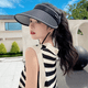 thumbnail image 2 of sombreros de visera para mujer, plegables de ala ancha, gorras ajustables de ala grande, gorras de playa de verano para playa, para deportes y tenis, golf, color negro, Negro, 2 of 3