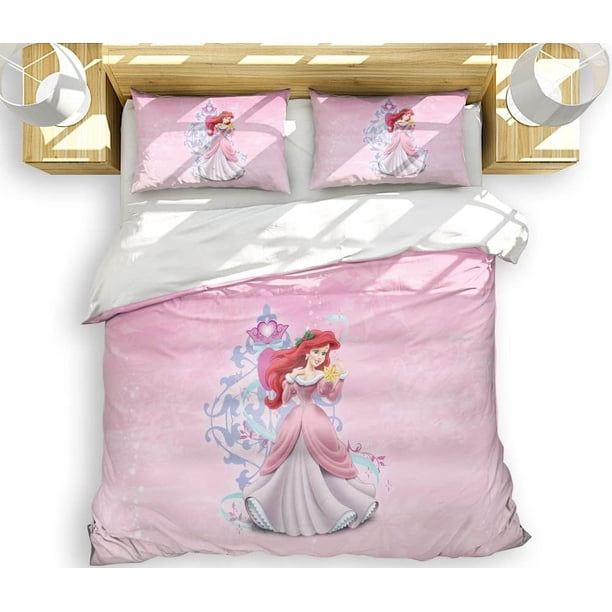 Princess Series Cartoon Duvet Cover Anime Soft Bedding Set 3D Print Comforter Cover Set