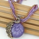 thumbnail image 3 of Bohemian Ethnic Style Retro Leaf Peacock Gemstone Pendant Necklace For Women Girls, 3 of 3