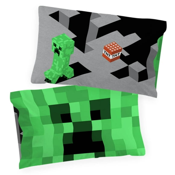 Funda de almohada Jay Franco Minecraft Lone Creeper 2, paquete de 50 x 75 cm