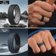 thumbnail image 3 of Anillo de silicona Egnaro para hombre, flexible, de goma biselada de 7,5 mm de ancho, 3 of 3