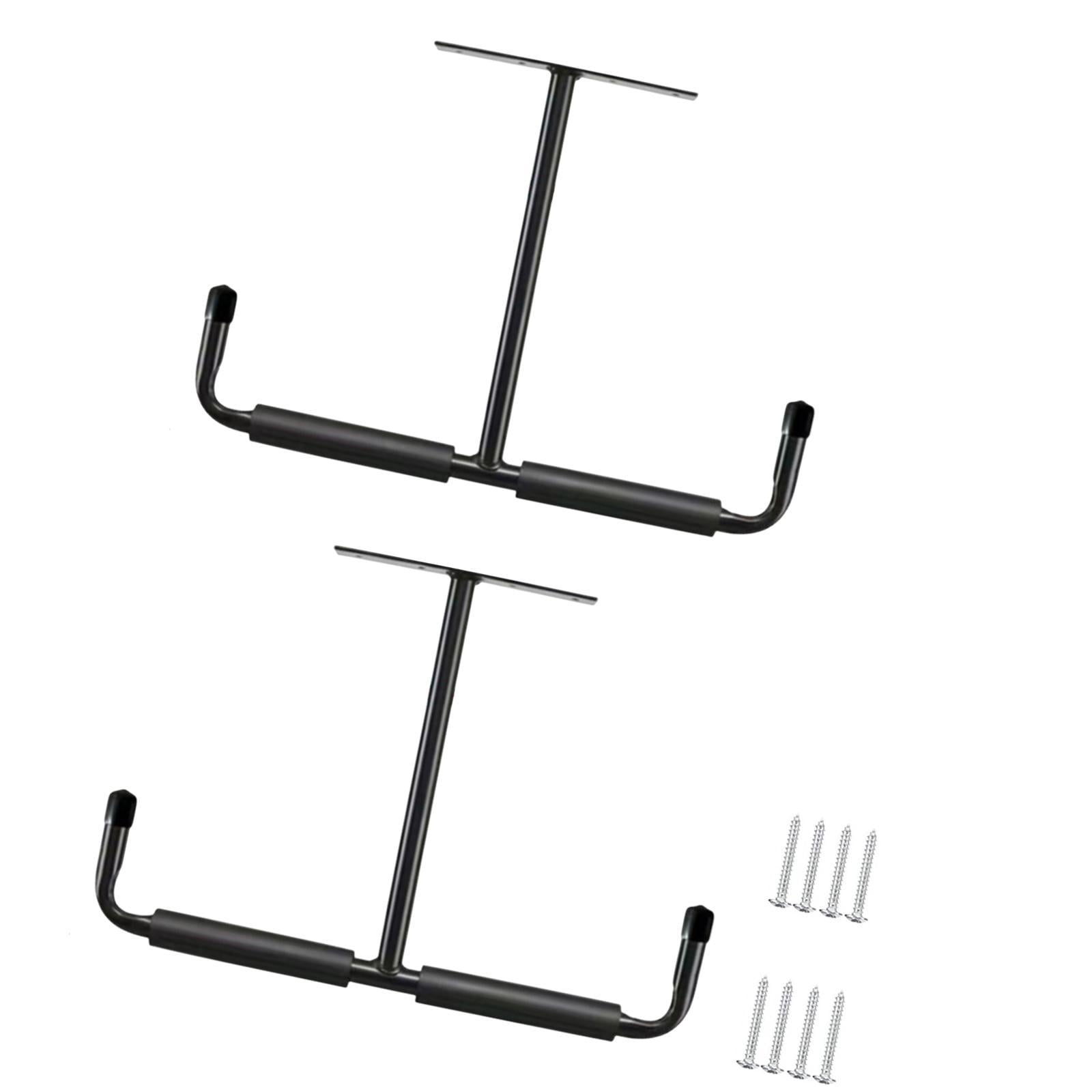 Magideal - Ganchos De Almacenamiento Para Garaje, Ganchos De Utilidad, Colgadores De Escalera Fáciles De Instalar Para Caña De Pescar, Artículos Voluminosos, 2 U