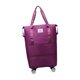 thumbnail image 3 of Bolsa De Lona Con Ruedas Para Ropa, Bolso De Mano Con Ruedas Para Exteriores, Deportes, Fitness, Color Morado Y Rojo, 3 of 5