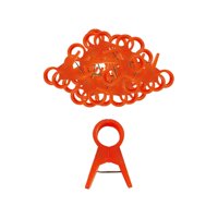 Magideal - 100 Clips De Soporte Para Plantas De Jardín, Abrazaderas Para Plantas De Flores, Clips De Flores Y Vides, Clips De Enrejado Para Rosas Y Plantas Trepa 20 Cm Rojo