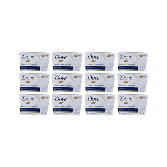 Pack 12 Jabónes Dove en Barra Beauty Cream 75g Limpieza E Hidratación