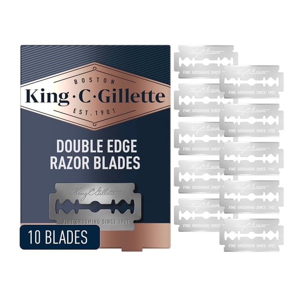 King C. Gillette Double Edge Safety Razor Blades, 10 unidades