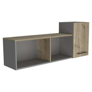 Fmfurniture - Biblioteca De Muro 1 Puerta Fm-040C - Café Claro