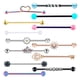 thumbnail image 4 of 13x 14G Industrial Barbell Pendientes Corazón Flor Rhinestone Piercing Joyería, 4 of 5