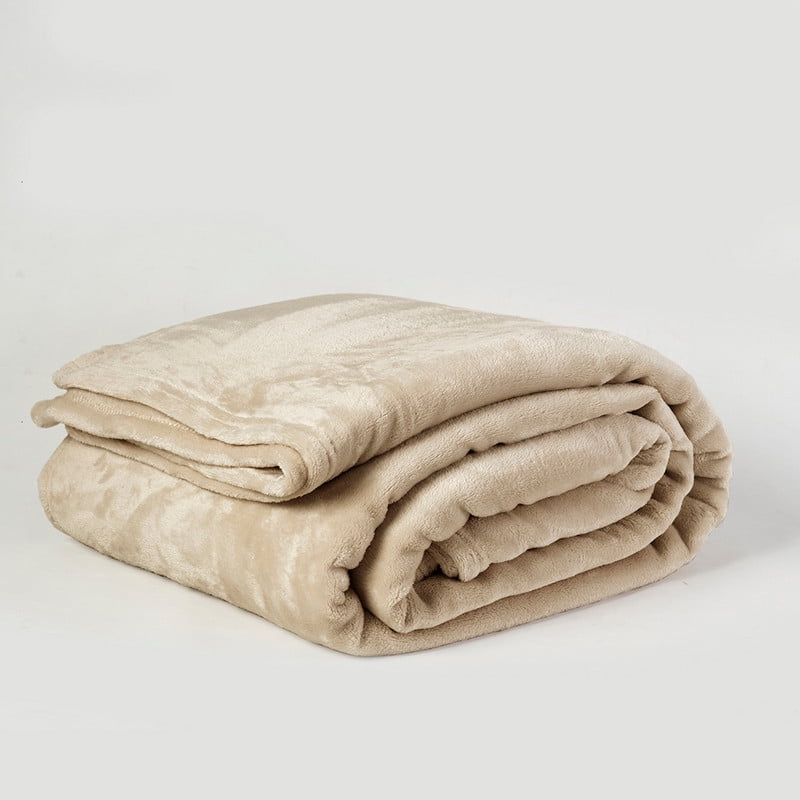 Frazada Flannel Linea Hotel 2 Plazas Beige