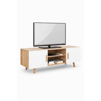 Space Home - Rack Tv 120 Cm Terra Nova Blanco Moderno Para 50 Pulgadas
