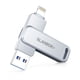 thumbnail image 1 of Unidad flash BLANBOK MFi certificada de 256 GB para iPhone, color plateado, 1 of 9