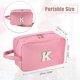thumbnail image 3 of Bolsa de Maquillaje Personalizada con Iniciales de Unique Bargains Letra Bolsa de Cosméticos Organizador de Maquillaje de Viaje Caja de Maquillaje Roja-Letra K, 3 of 7