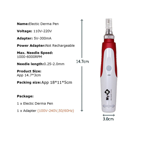 Movi - Dermapen Eléctrico Microneedling Ajustable 0 25 2 0 Mm
