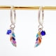 thumbnail image 4 of Aros Colgantes de Plumas Coloridas, Plata 925, 4 of 4
