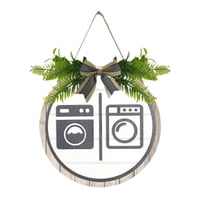 Magideal - Letrero De Lavadora Para Decoración De Lavandería, Artesanía De Madera Versátil, Letrero De Madera Para Lavandería, Decoración De Pared Para