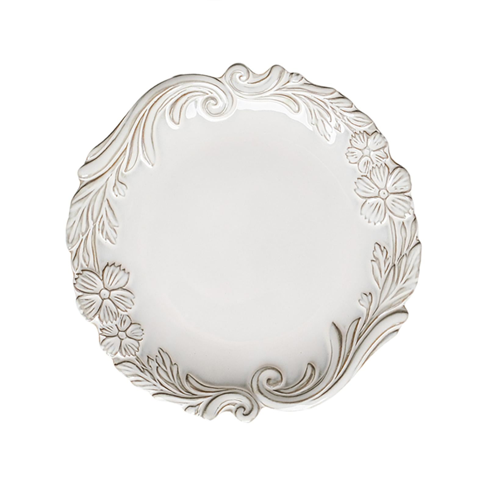 Magideal - Plato De Cena De Cerámica, Plato De Postre, Vajilla, Plato De Cerámica Elegante, Plato De Aperitivo, Plato De Ensalada Para Cafetería, Restaurante De 265 Cm X 265 Cm X 3 Cm