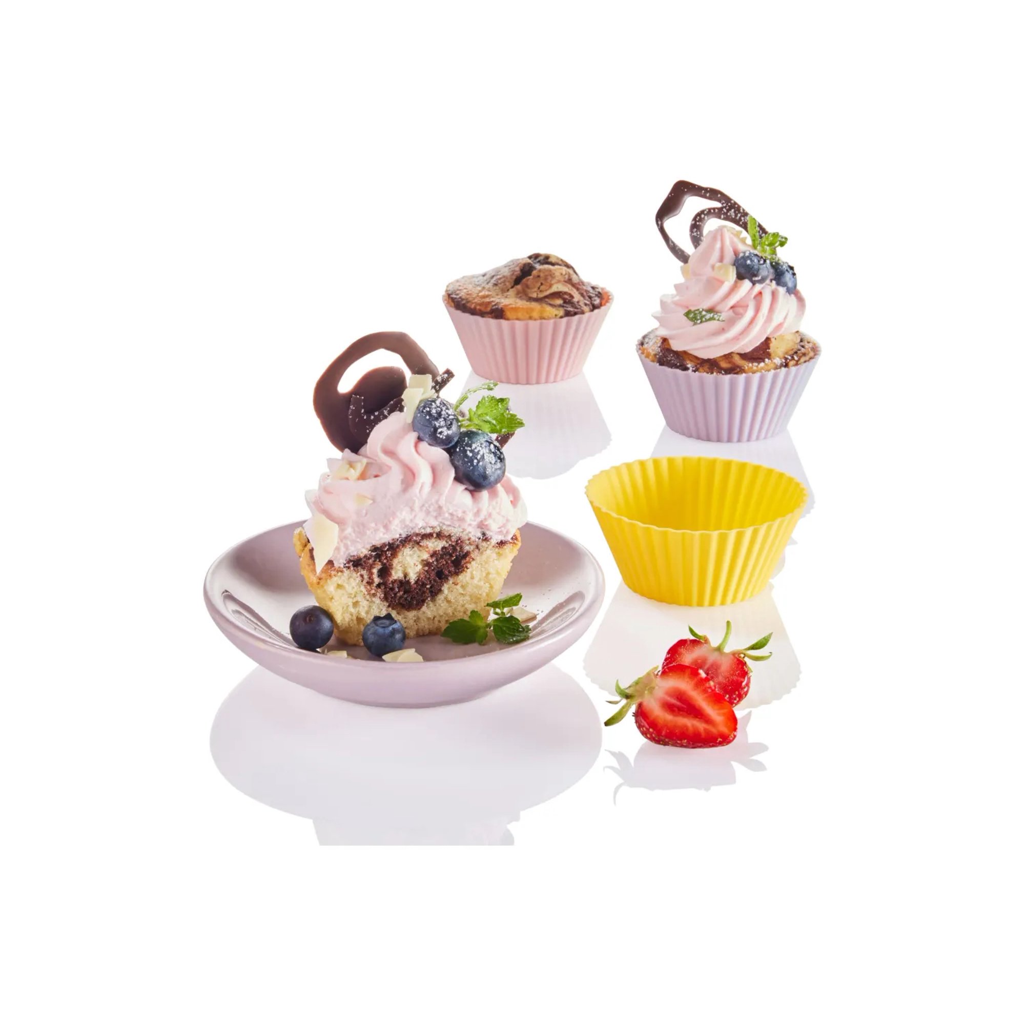 Ernesto - Set De 12 Moldes De Silicona Para Cupcakes