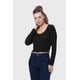 thumbnail image 2 of Polera Mujer Rib Botones Negro, 2 of 4