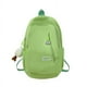 thumbnail image 3 of 1pc Simple Solid Color Backpack With Cute Pendant, Junior High School Schoolbag Large Capacity Travel Backpack, Simple College Students Backpack, 3 of 5