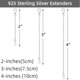 thumbnail image 3 of Extensor de Collar VANBARIS Plata Juego de 3 (5, 7, 10 cm), 3 of 9