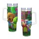 thumbnail image 4 of Wonderoos Vaso aislado de acero inoxidable con asa, diseño temático, regalo para familia, amigos y fans; incluye pajita y encaja en el portavasos estándar, 40 oz, 4 of 6
