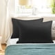 thumbnail image 1 of PiccoCasa 2 Paquete de Fundas de Almohada de Algodón Egipcio con Cierre de Cremallera Estándar Negro, 1 of 7