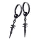 thumbnail image 1 of Pendientes De Acero Inoxidable Clip De Oreja Largo Pendiente De Clip De Oreja Negro 2pcs, 1 of 3