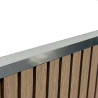 Masisa - Perfil Cromo Brillante 12 Mm X 10 Mm X 2 5 M