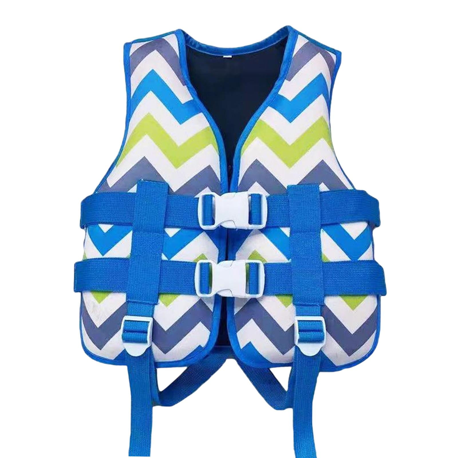 Ioensy - Chalecos Salvavidas Para Niños, Chaleco Salvavidas, Boya De Ayuda, Equipo De Playa, Chalecos De Natación Para Niños Pequeños, Azul S