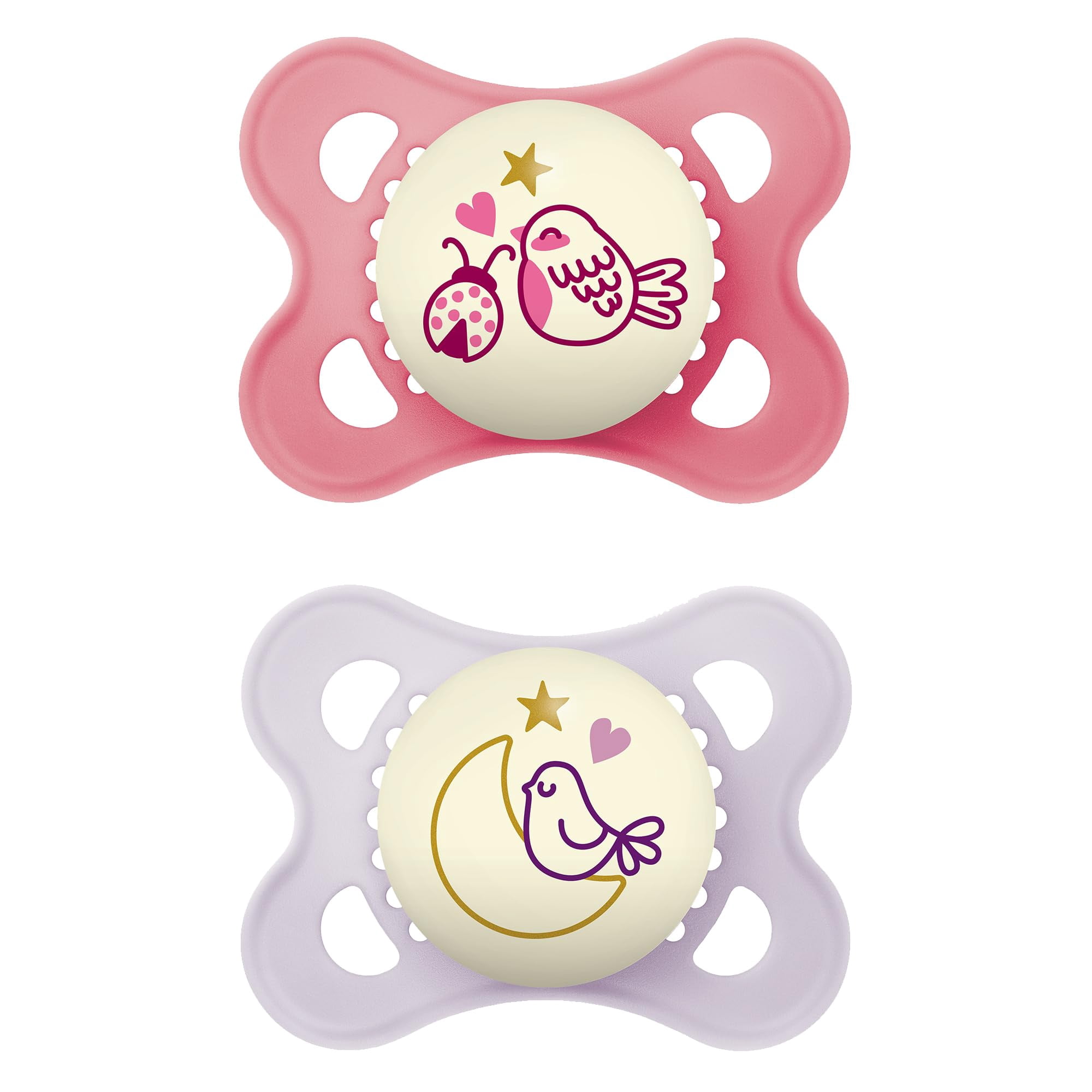 Chupete Mam Night De 0 A 6 Meses Con Funda Esterilizadora, Paquete De 2
