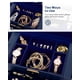 thumbnail image 4 of Joyero Home de piel sintética con espejo y cierre (azul oscuro), 4 of 9