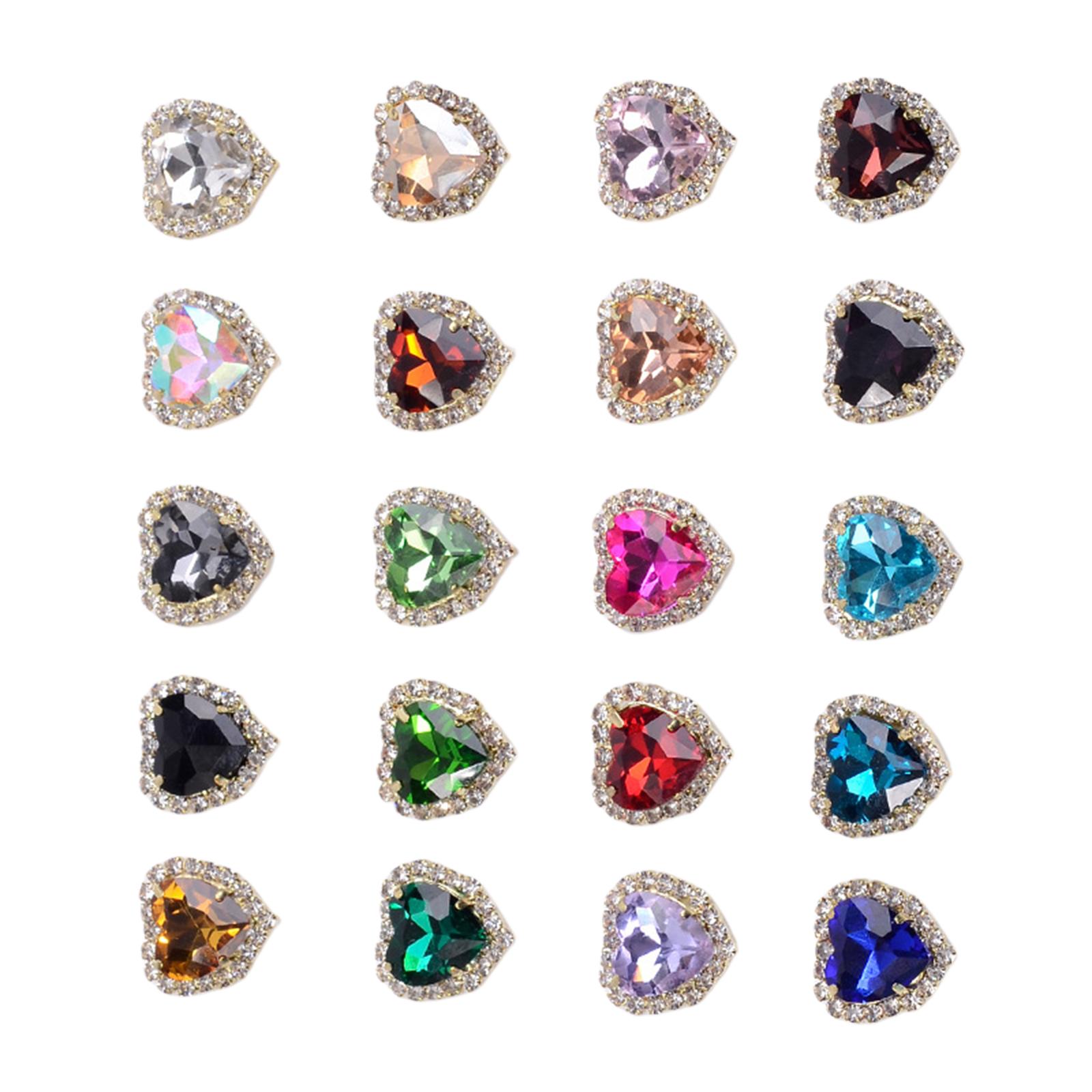 Magideal - 20X De Imitación De Cristal Con Plano, Adornos De Botones De De De Imitación Para Álbum De Recortes, Funda Para Te