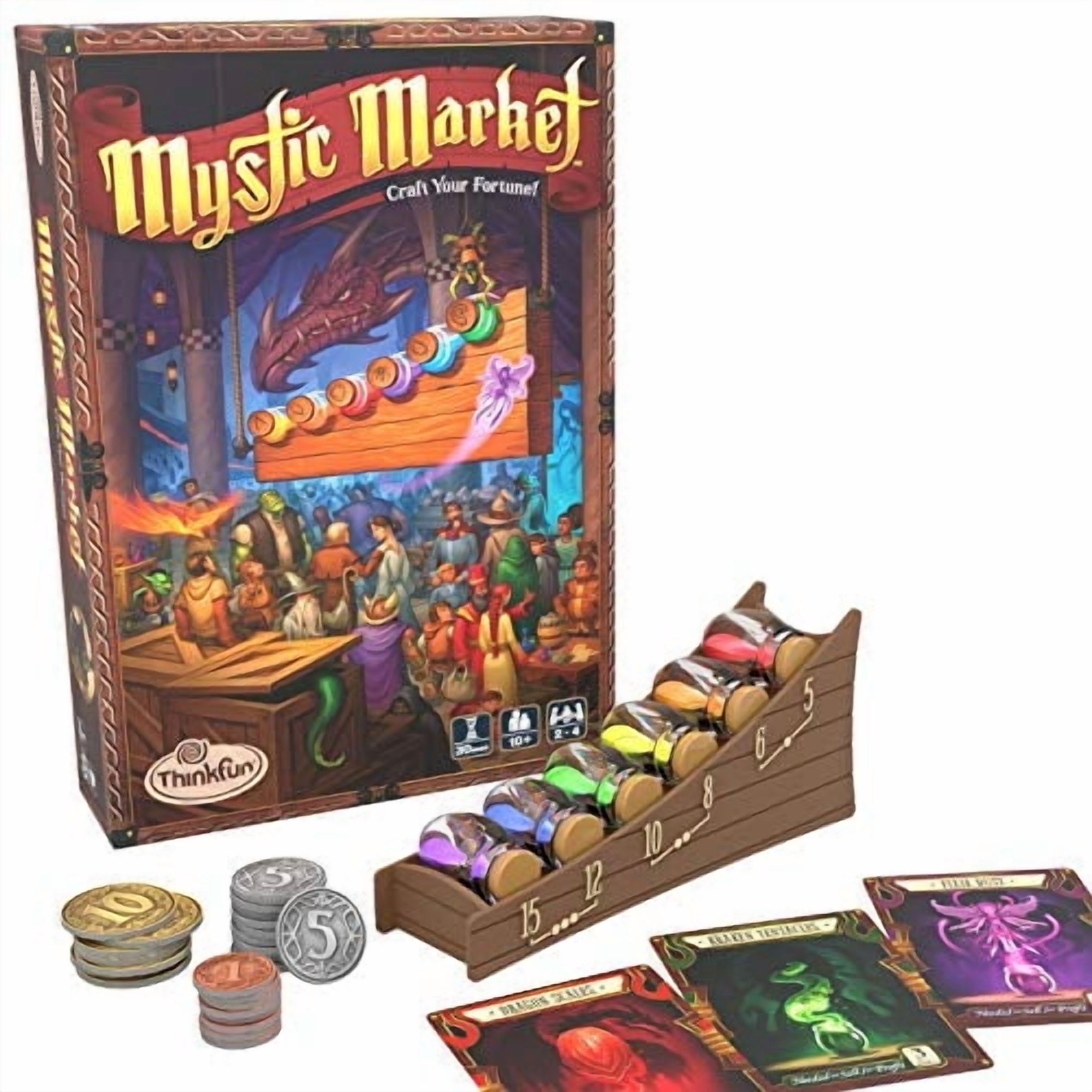 Thinkfun Mystic Market Strategy Card Game Para 2-4 Jugadores De 10 Años En Adelante: Un Em Thinkfun Think Fun