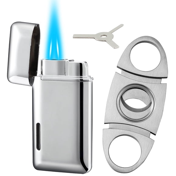 Set de cortador y encendedor de cigarros Bbsisgo Double Jet Flame