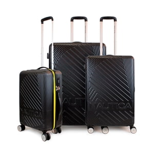 Set De 3 Maletas S+M+L Nautica Bahamas Negra