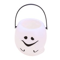 Magideal - Cubo De Calabaza Para Halloween, Suministros De Halloween, Cesta De Regalo, Contenedor, Actividades, Soporte Para Dulces Para Accesorios De Decoración Blanco