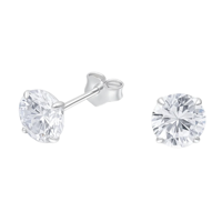 Fershop - Aros Plata 925 Circón 6 Mm