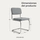 thumbnail image 4 of Pack 4 Sillas Comedor Cocina Moderna Metal Acolchada Breuer Gris Venhoouse, 4 of 10