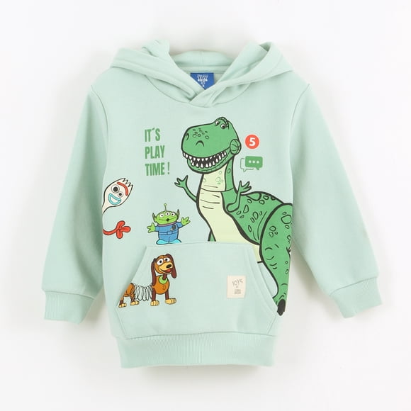Polerón Cerrado Niño Hoodie Rex Toy Story Verde Disney