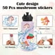 thumbnail image 5 of 50 pegatinas de hongos, vinilo impermeable para portátil, botellas de agua, monopatín, equipaje, ordenador, teléfono, guitarra, álbum de recortes, manualidades, grafiti para niños, adolescentes y niña, 5 of 7