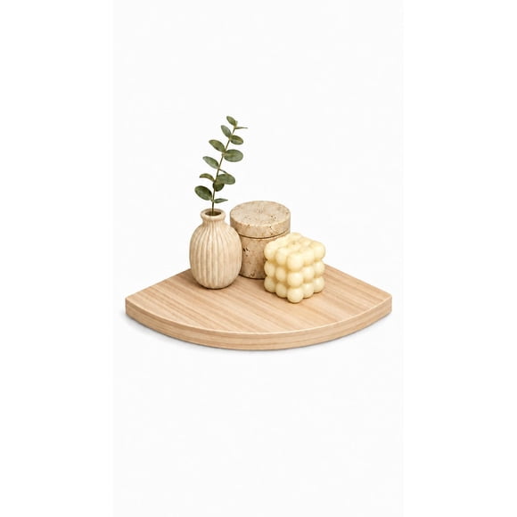 Repisas Flotante Beige Acabado Madera Pared 25cm Esquinera