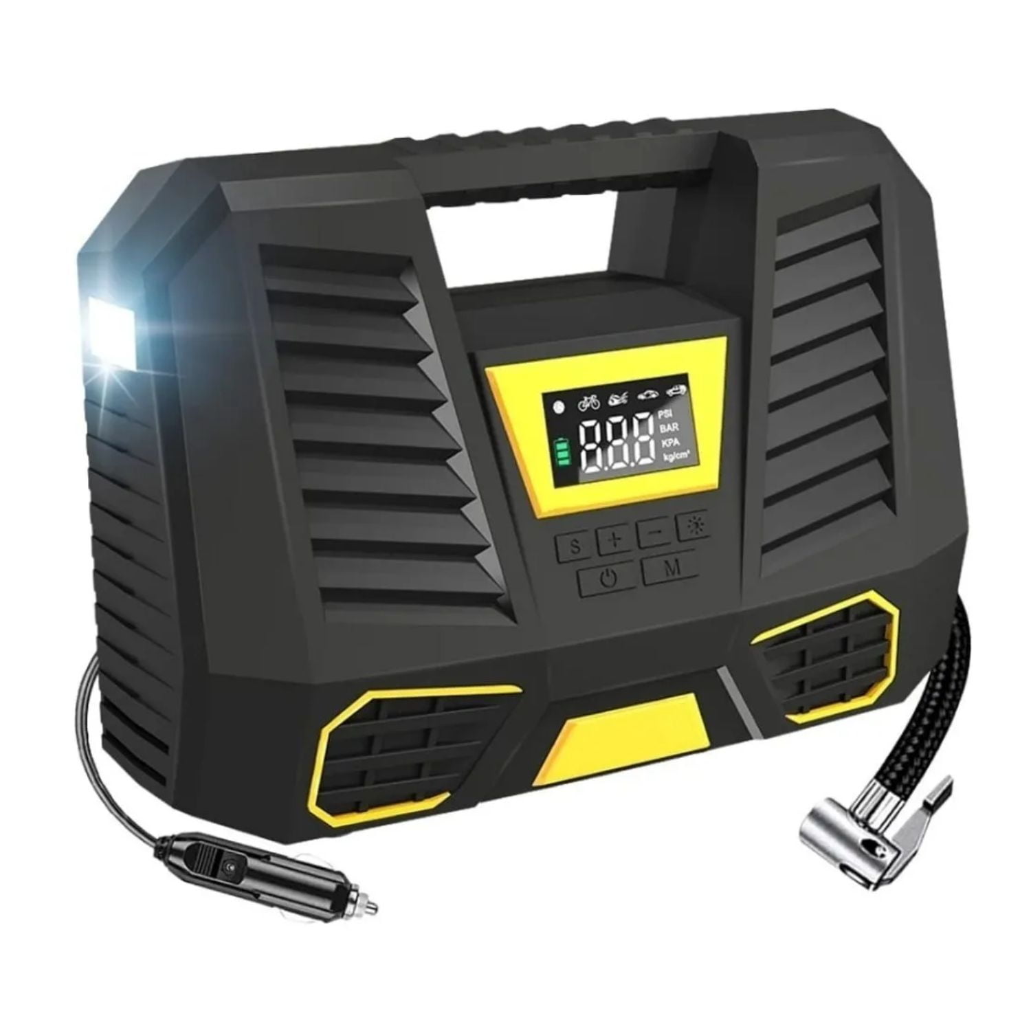 Importclick - Compresor Aire Auto Digital Linterna 12 V
