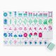 thumbnail image 1 of Set de Mahjong ZJXYM 160 fichas de 4 capas verde con bolsa, 1 of 6