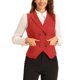 thumbnail image 1 of INSPIRE CHIC Chaleco de Traje para Mujer Doble Botonadura Negocios Solapa Elegante Chaleco de Cintura XL Rojo, 1 of 6