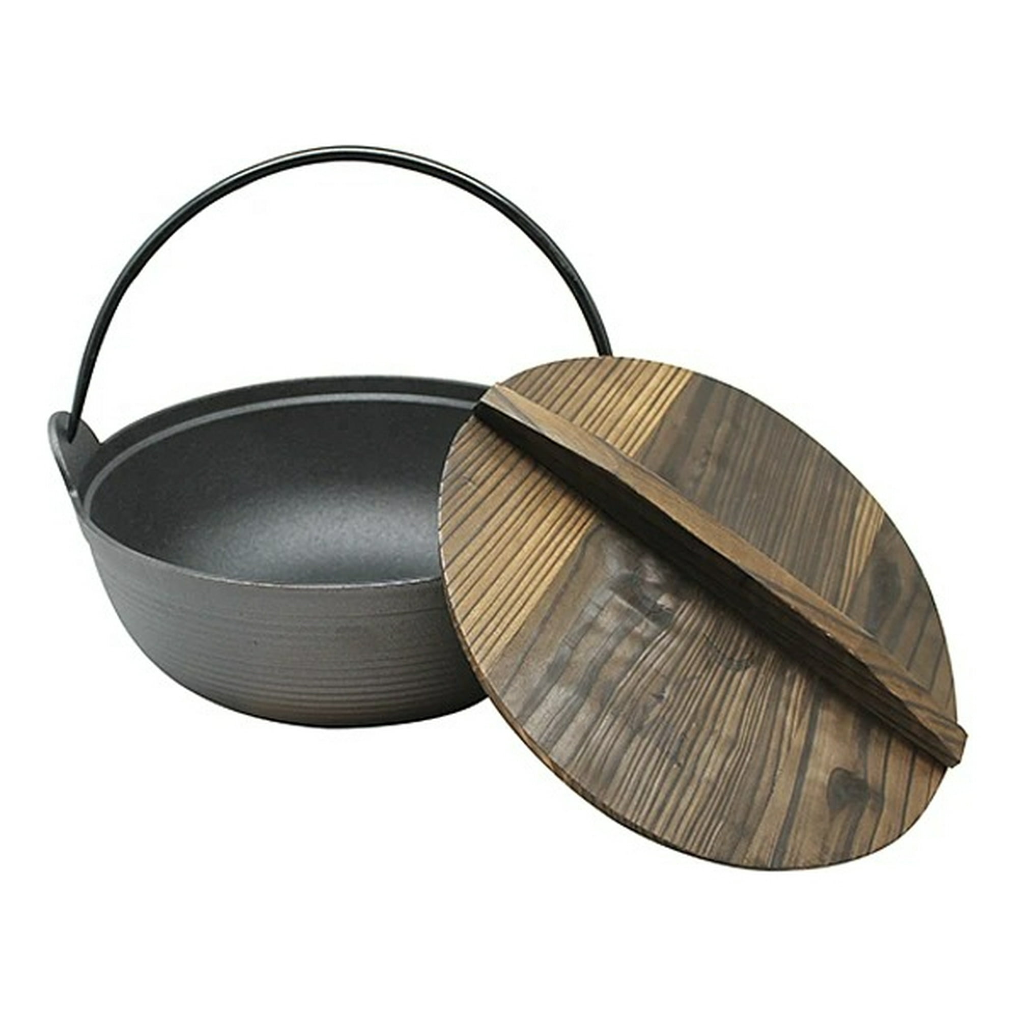 Wayu - Olla Con Tapa De Madera Iron Cast 25cm Cocina Parrilla